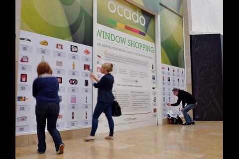Ocado today unveiled its new virtual shopping wall in Birmingham’s Bullring shopping centre